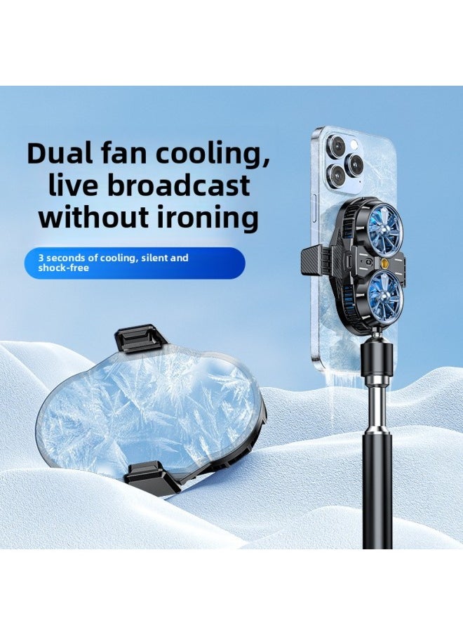 Generic Mobile Phone Radiator Full Set Of Semiconductor Back Clip Dual-core Refrigeration High-power Game Live Dedicated Cooling Artifact-Color:[Standard Plug-in] Mobile Phone Universal Today Hurricane Cooling Turbine Noise Reduction-SF52  - Image 5