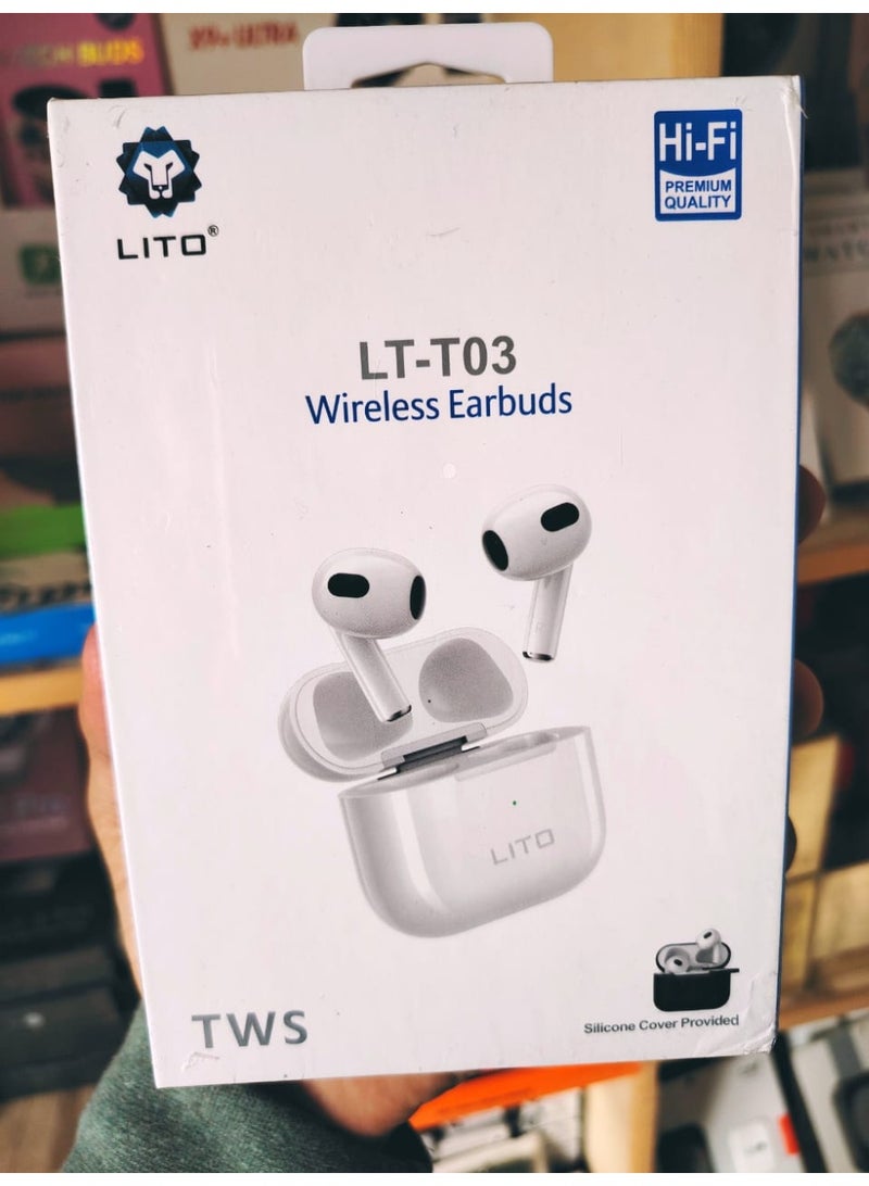 ليتو سماعة الأذن Lito LT-T03 هي إصدار من سماعات الأذن اللاسلكية (AirPods style) من علامة Lito. وهي مصممة بتصميم مطوّر لتوفير تثبيت أقوى أثناء الحركة - Image 3