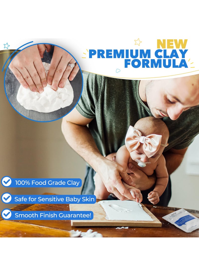 Flushrenic Baby Footprint Kit,Baby Foot and Hand Print Kit, Baby Keepsake Frame, Nursery Pictures Frames, Hand Print Mold Kit, New Mom Gifts, Baby Newborn Essentials Must Haves, Baby Gifts - Image 3