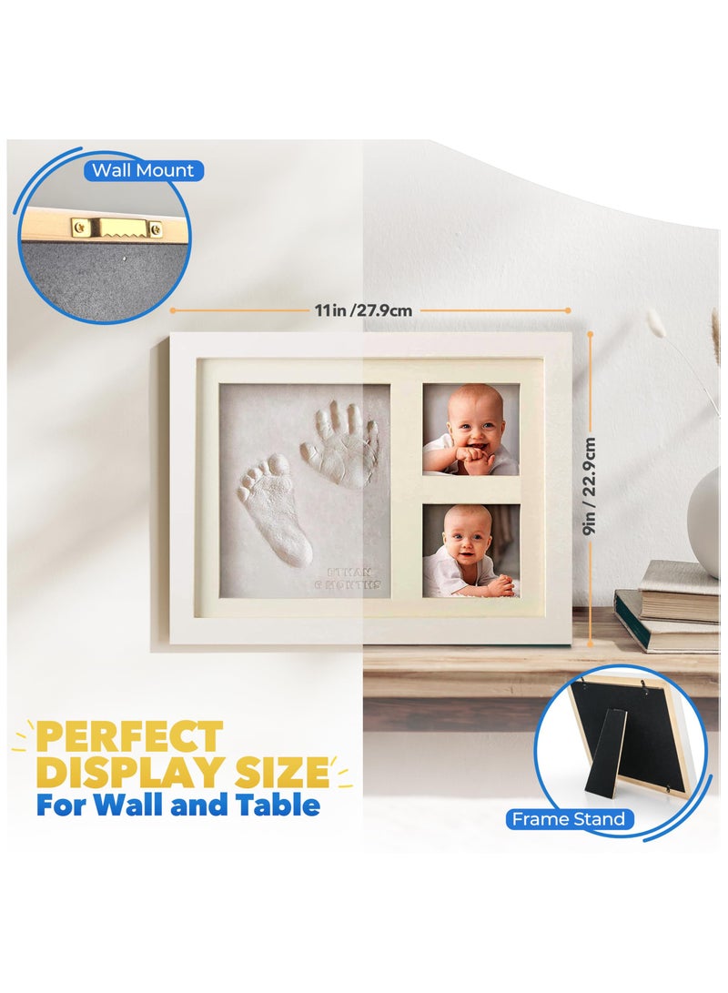 Flushrenic Baby Footprint Kit,Baby Foot and Hand Print Kit, Baby Keepsake Frame, Nursery Pictures Frames, Hand Print Mold Kit, New Mom Gifts, Baby Newborn Essentials Must Haves, Baby Gifts - Image 4