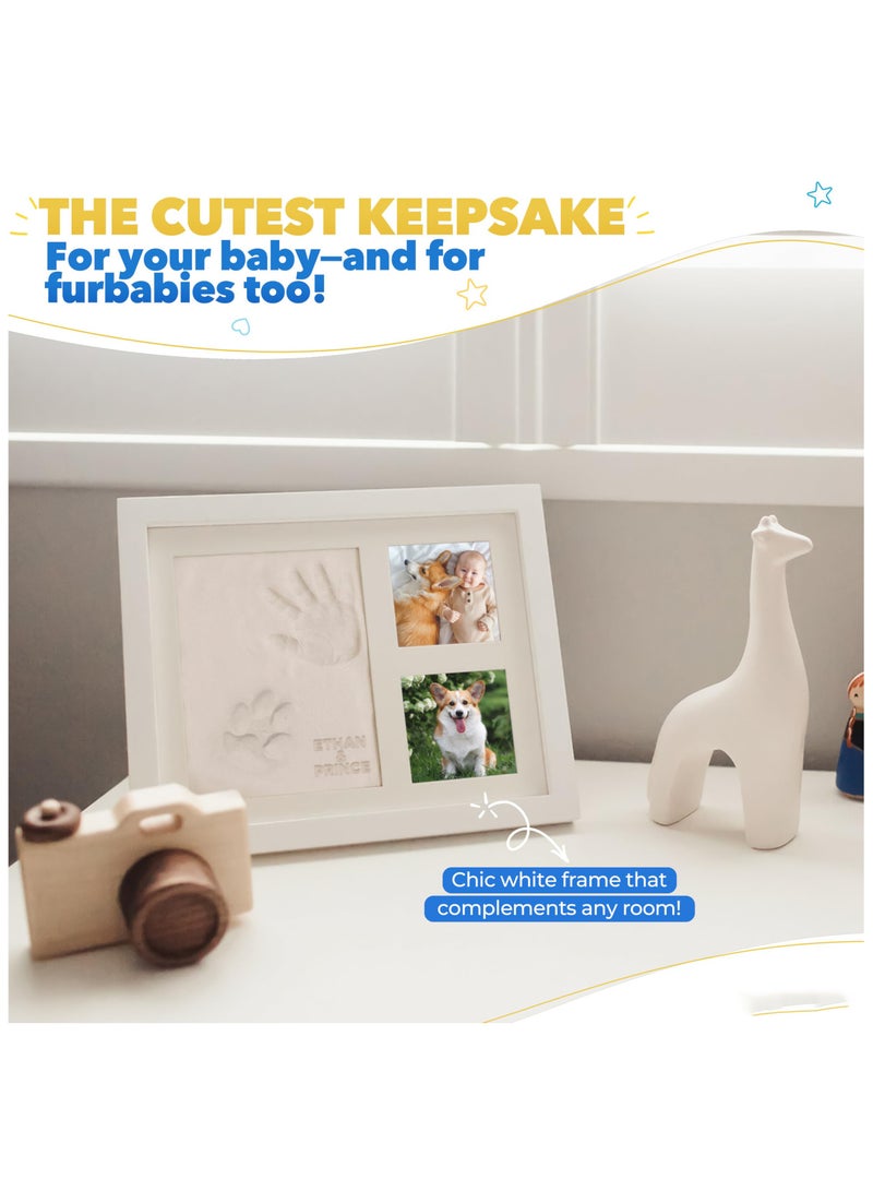 Flushrenic Baby Footprint Kit,Baby Foot and Hand Print Kit, Baby Keepsake Frame, Nursery Pictures Frames, Hand Print Mold Kit, New Mom Gifts, Baby Newborn Essentials Must Haves, Baby Gifts - Image 5