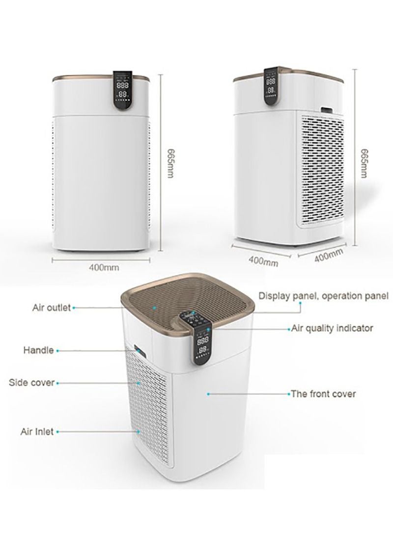 Portable Double HEPA Filter Air Purifier for Home Office Indoor KJ800FK15B