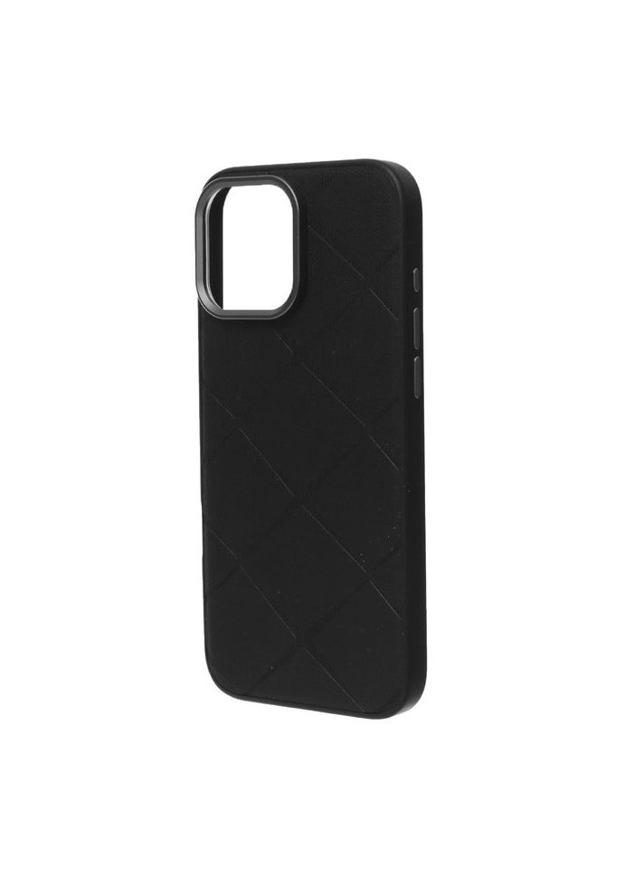 Case Funshare Protective Phone Case With 360 Drop Protection And Perfect Fit Made Of High Quality Classic Leather Designed For IPhone 16 Pro Max - Black  - Image 3