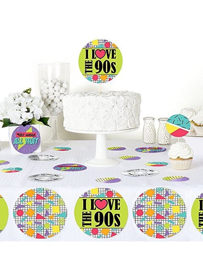 Big Dot of Happiness 90'S Throwback 1990S Party Giant Circle Confetti Party Decorations Large Confetti 27 Count  - Image 4