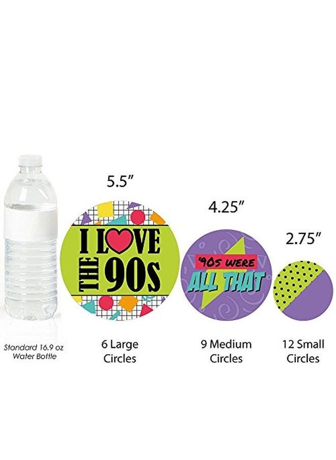 Big Dot of Happiness 90'S Throwback 1990S Party Giant Circle Confetti Party Decorations Large Confetti 27 Count  - Image 3