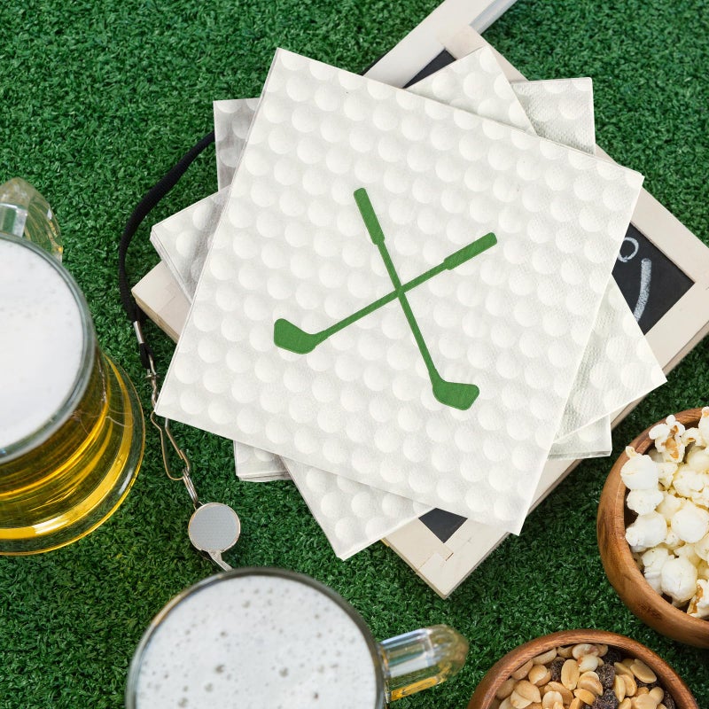 PUEVENYI 50 Pieces Golf Paper Napkins 13 x 13 Inches Luncheon Napkins Cocktail Napkins Disposable Sports Theme Decorations for Kids Baby Shower,Birthday Party,Golf Theme Party Supplies - Image 4