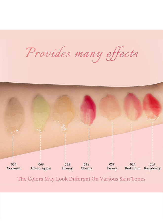 HelloKiss Lip Glow Oil ,Hydrating & Plumping,with Honey Hydrating Lip Oil ,Tinted Moisturizing Lip Gloss Plumping Non Sticky ,Long Lasting Shiny Lip Stain,Hydrating Lip Plumping Oil # 05 Honey - Image 3