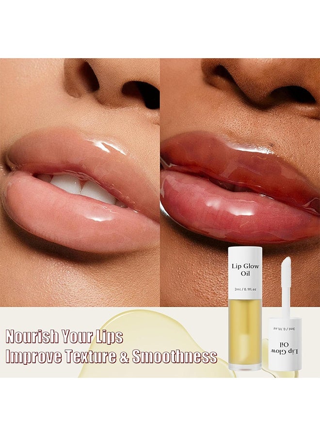 HelloKiss Lip Glow Oil ,Hydrating & Plumping,with Honey Hydrating Lip Oil ,Tinted Moisturizing Lip Gloss Plumping Non Sticky ,Long Lasting Shiny Lip Stain,Hydrating Lip Plumping Oil # 05 Honey - Image 4