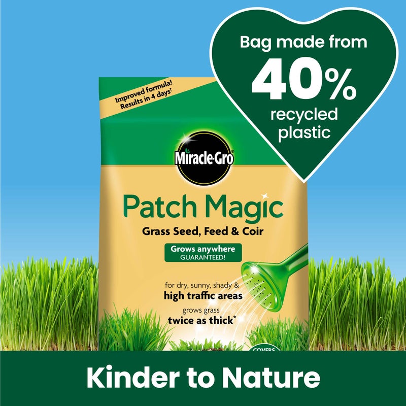 Miracle-Gro 119400 Patch Magic Grass Seed, Feed and Coir 1.5kg - 20 patches - Image 4