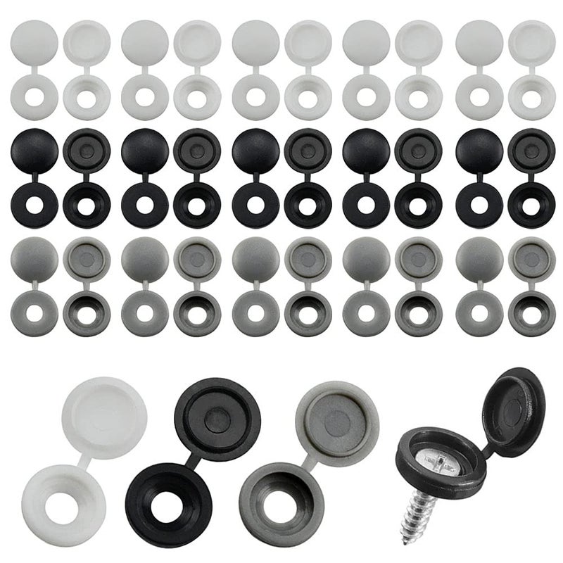 Generic Trsnzul Screw Caps 120 Pieces Hinged Folding Plastic Covers  - Image 1