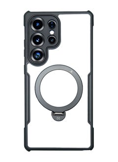 XUNDD XUNDD Hard Case Compatible with Samsung S25 Ultra Beatle Magnetic Holder Full Protection, Shock Absorption, Anti-Scratch, Non Yellowing, Ring Holder and Stand, Precise Cutouts (Black)  - Image 1