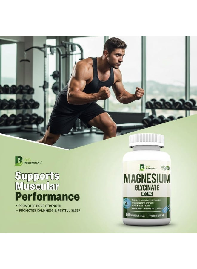 BIO PROTECTION Magnesium 800 mg, 60 Vegetarian Capsules | Highly Absorbable Magnesium for Muscle, Bone & Energy Support - Image 3
