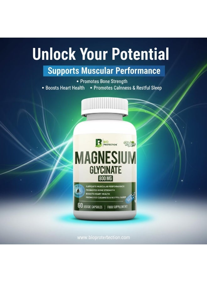 BIO PROTECTION Magnesium 800 mg, 60 Vegetarian Capsules | Highly Absorbable Magnesium for Muscle, Bone & Energy Support - Image 4