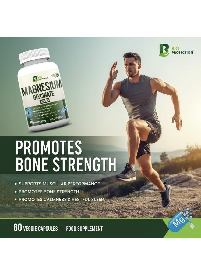 BIO PROTECTION Magnesium 800 mg, 60 Vegetarian Capsules | Highly Absorbable Magnesium for Muscle, Bone & Energy Support - Image 2