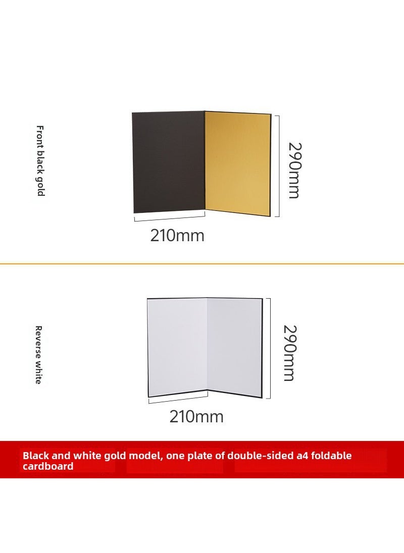 Generic - A4 Foldable Photography Reflector Backdrop A4 Golden Triangle cardboard 205*285,mm - Image 1