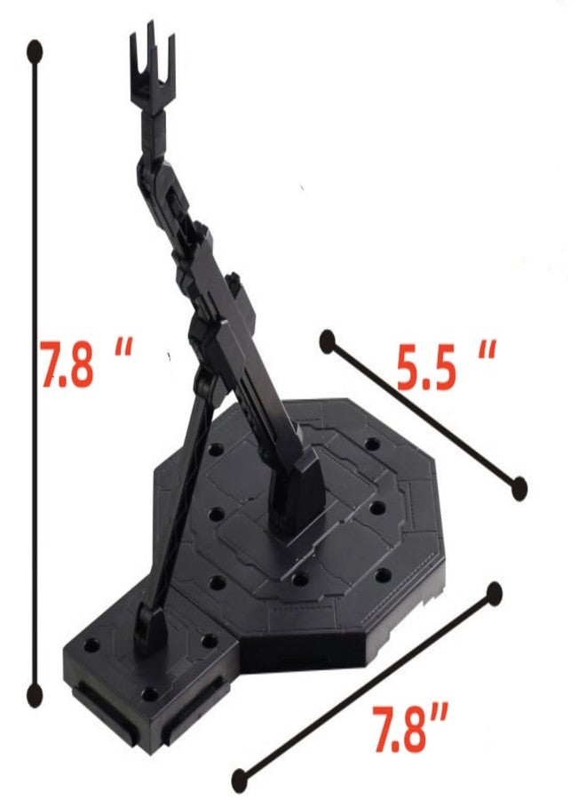 Bioristar HG RG Hobby Action Base Model Stand Hobby Display Stand Compatible with HG MG BB 1/144 1/100 Pack of 2 (Black) - Image 3