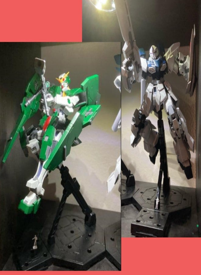 Bioristar HG RG Hobby Action Base Model Stand Hobby Display Stand Compatible with HG MG BB 1/144 1/100 Pack of 2 (Black) - Image 5