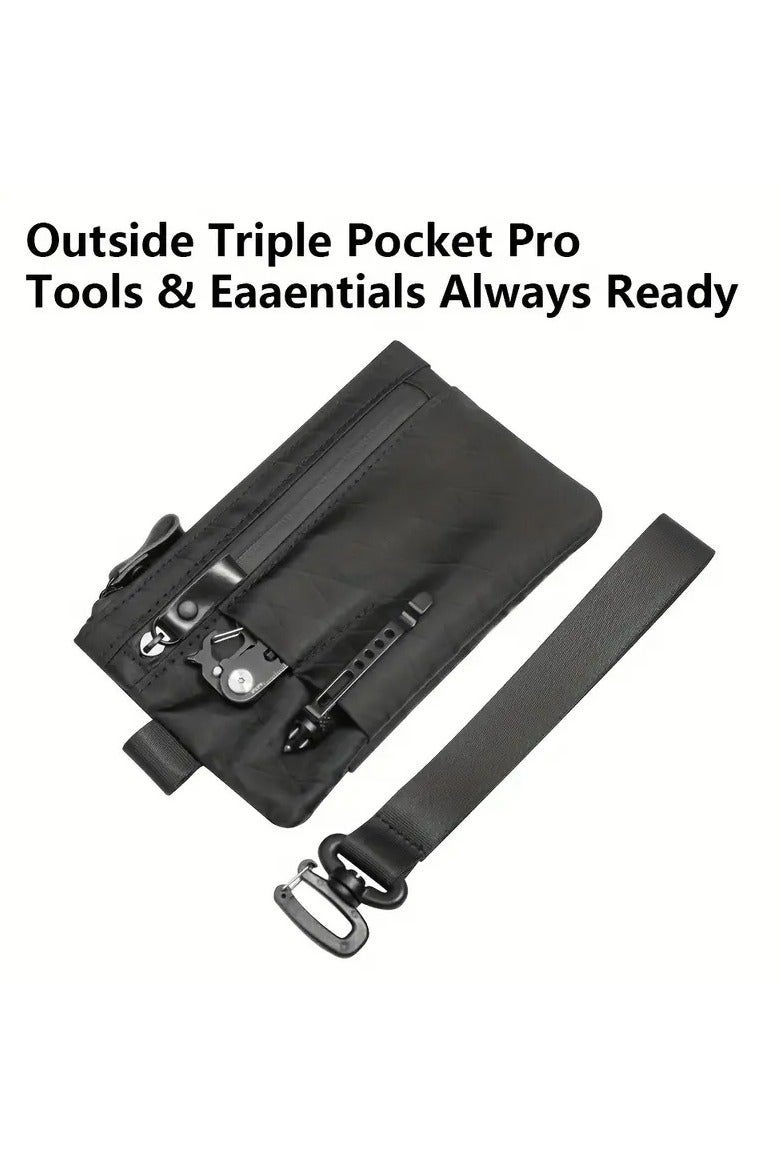 FUKE Men's Clutch Bag  Zip Clutch Waterproof Large Capacity Wrist Portable Multifunctional Storage Bag - Image 5