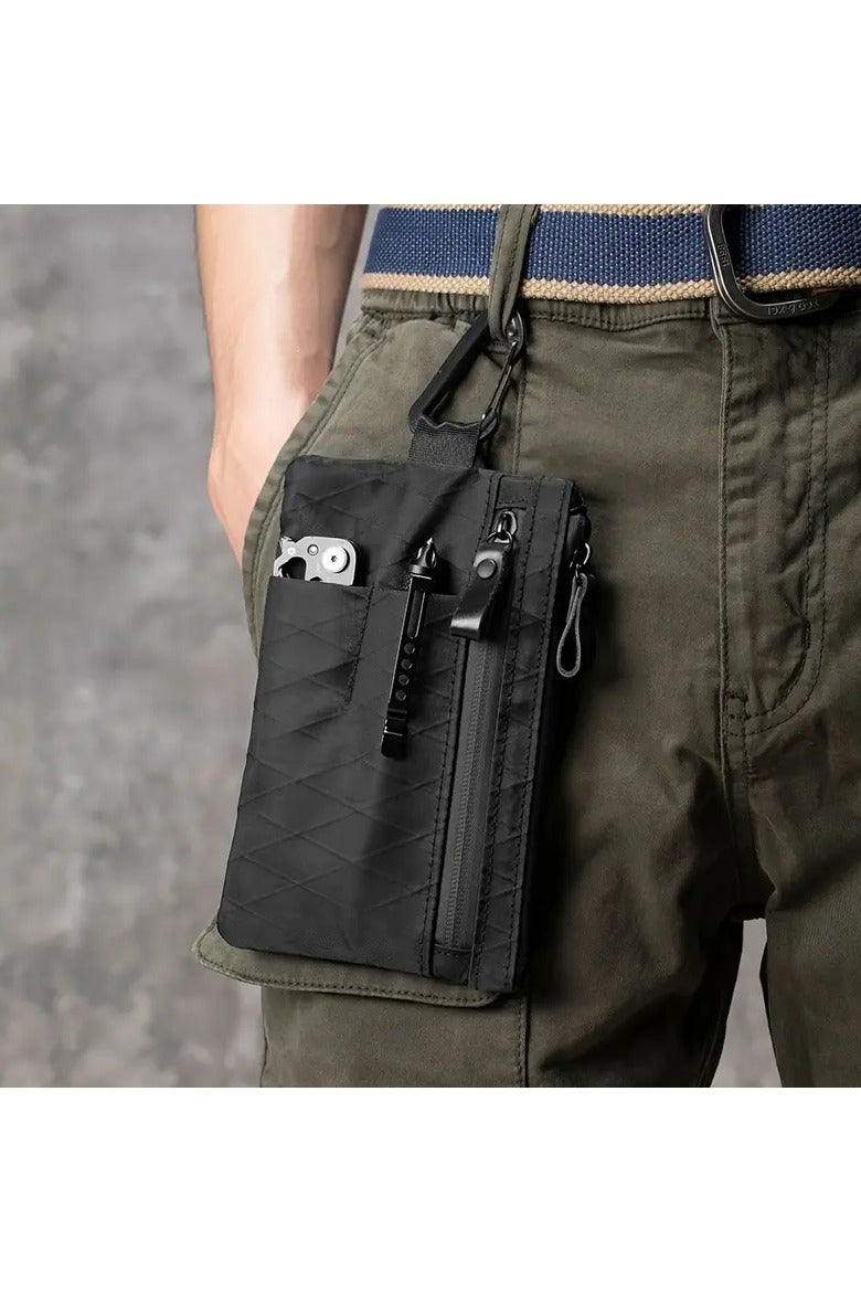 FUKE Men's Clutch Bag  Zip Clutch Waterproof Large Capacity Wrist Portable Multifunctional Storage Bag - Image 2