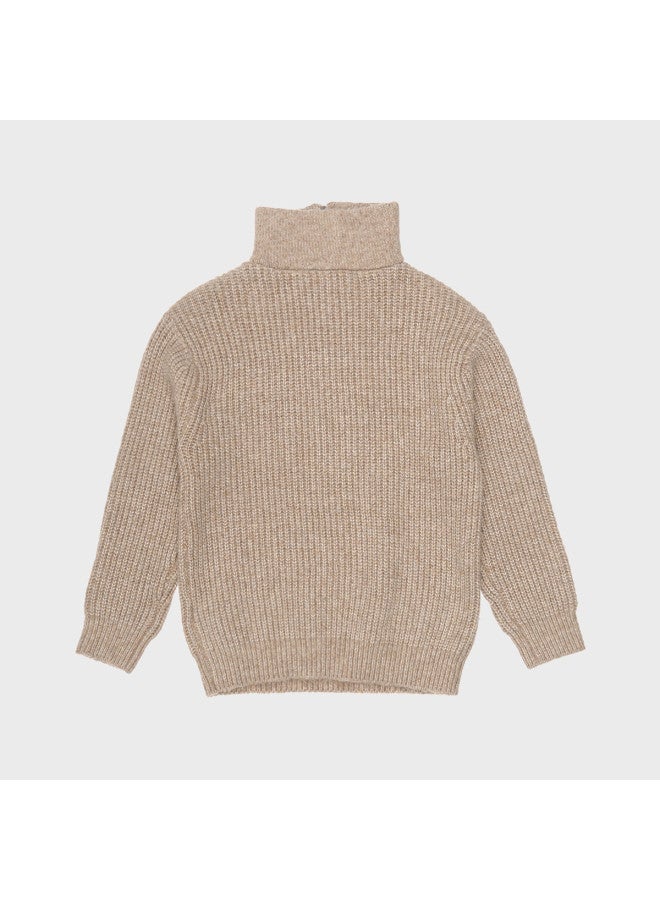 Zara Kids' High-neck Zip-up Stylish Soft Comfortable Pullover Sweater - Image 3