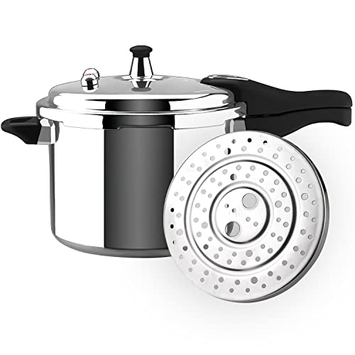 MAGEFESA Avant 6.2-Quart Aluminum Pressure Cooker, Compatible with Gas, Electric & Ceramic Stoves, Stovetop Pressure Canner with Trivet - Image 1