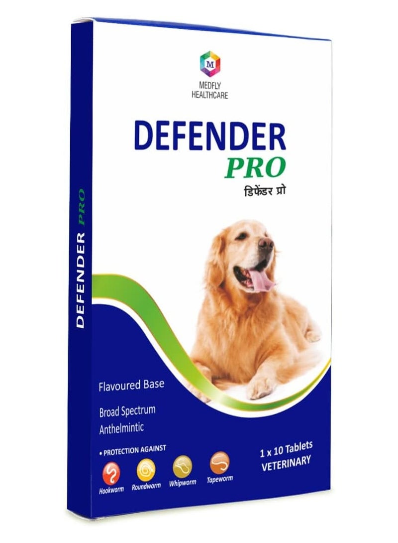 Defender Pro Deworming Tablet for Dogs of All Life Stages (Pack of 1) | Natural & Herbal Ingredients | - Image 2