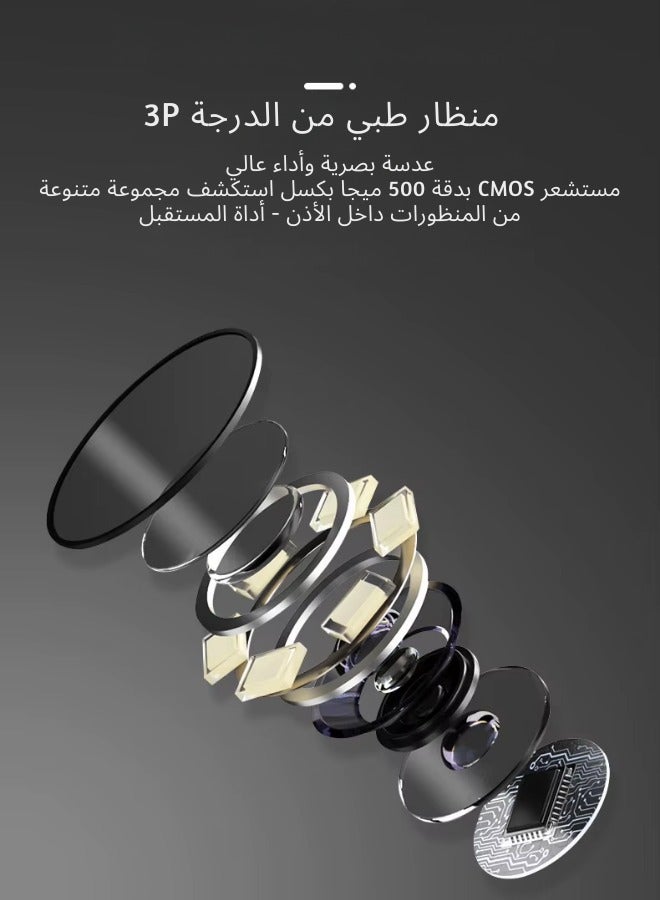 Dr.isla منظف الأذن الذكي Dr.isla P2 – جهاز واي فاي مزود بكاميرا دقيقة 500 واط لإزالة الشمع برؤية واضحة - Image 3