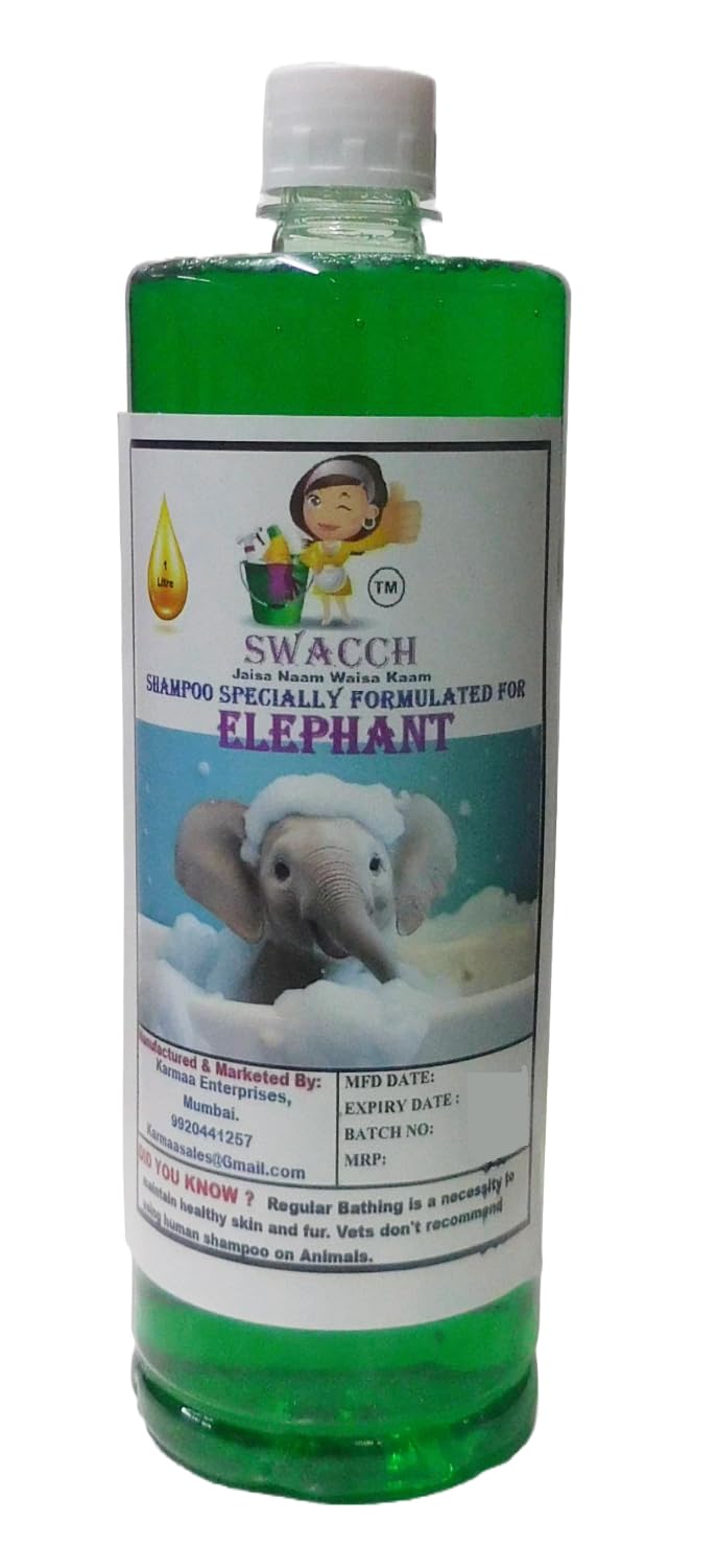 Swacch Shampoo Specially Formulated for Elephant 1 Litre Neem Alovera - Image 1