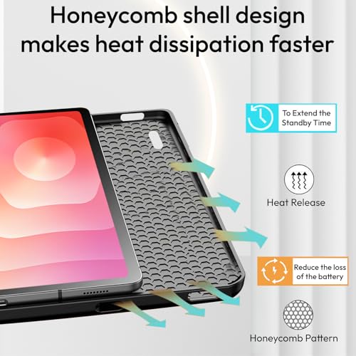Robustrion Cover Case for Samsung Galaxy Tab S11 11" Cover with [S-Pen Holder], Flip Cover Case for Samsung S11 Tablet 11 inch [Auto Sleep Wake] - Black - Image 4