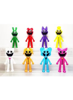 General 8 Pcs 3-4Inch Smiling Critters Chapter 3 Cartoon Toy Set Monster Game Smiling Critters Series Best Gift for Kids Adults Fans Children's Day Gift 