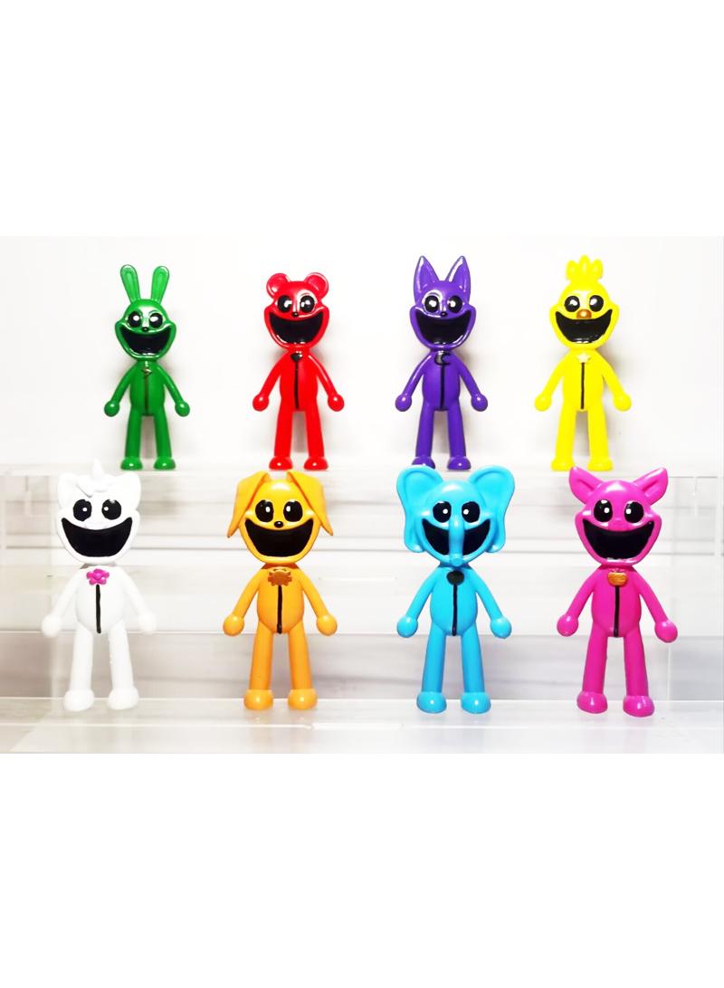 general 8 Pcs 3-4Inch Smiling Critters Chapter 3 Cartoon Toy Set Monster Game Smiling Critters Series Best Gift for Kids Adults Fans Children's Day Gift