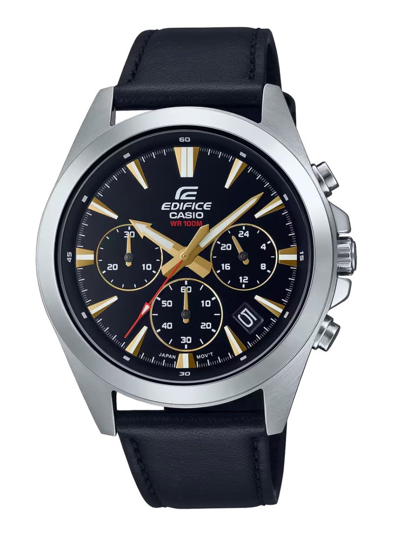 كاسيو ايديفيس ساعة كرونوغراف أنالوج مينا سوداء للرجال EFV-630L-1AVUDF - Image 1