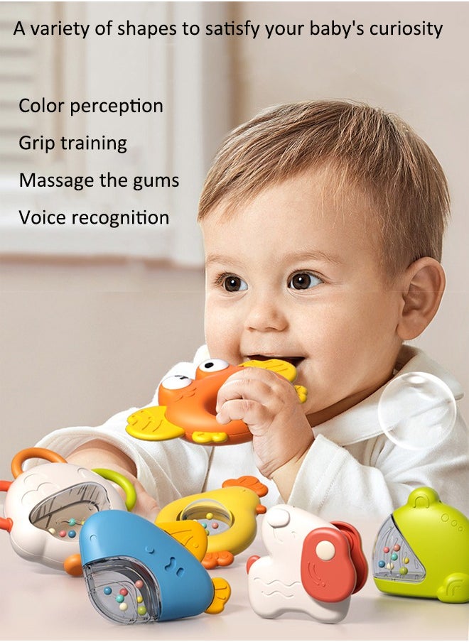 Aissiora 12PCS Baby Teethers Baby teething set Teether rattle toy Baby rattle toys Relieves your baby's teething discomfort Grip training Toys for early education for babies  - Image 3
