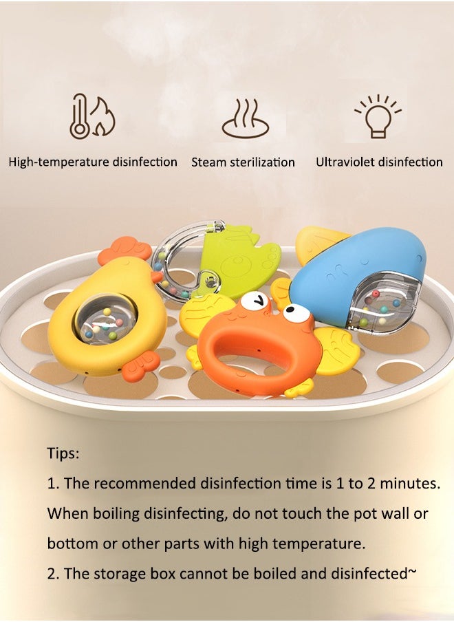 Aissiora 12PCS Baby Teethers Baby teething set Teether rattle toy Baby rattle toys Relieves your baby's teething discomfort Grip training Toys for early education for babies  - Image 5