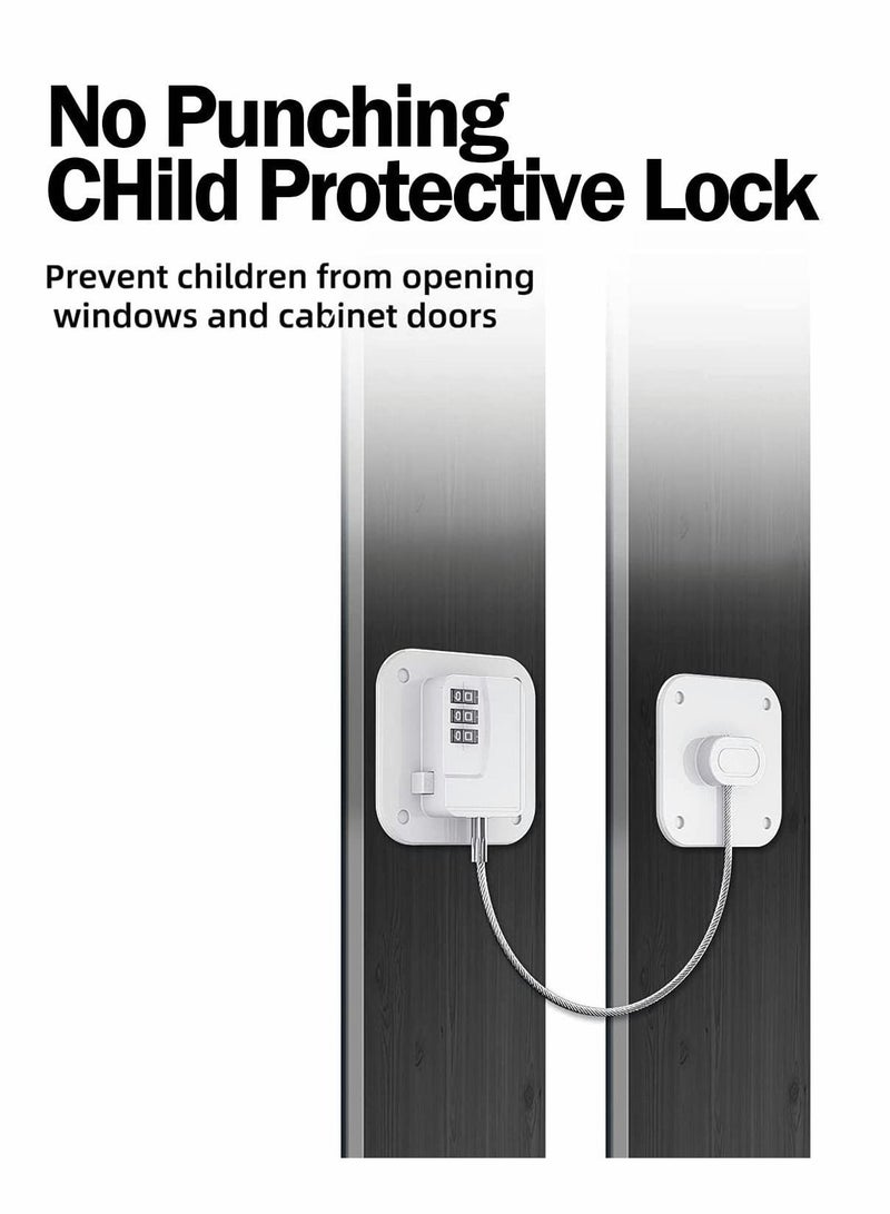 Refrigerator Lock Combination with Digital Password, Easy to Install Child Safety Cabinet for Kitchen - Image 2