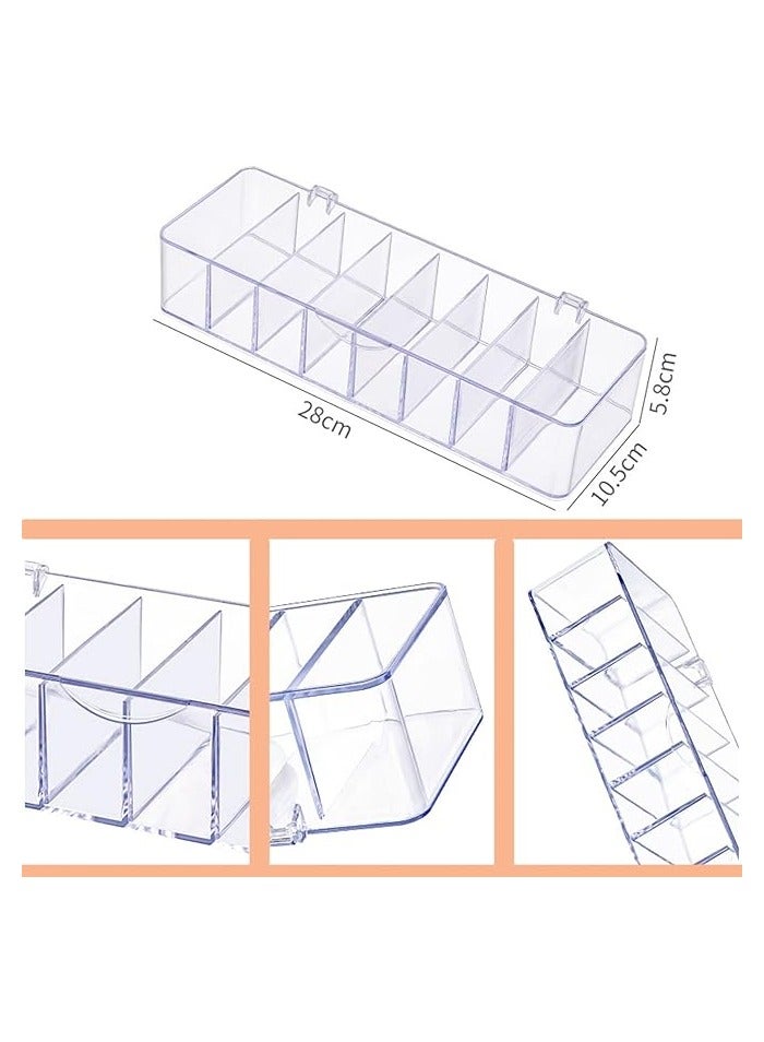 أكس سبرينج صندوق منظم كابلات البيانات من Xspring، صندوق تخزين السلك، صندوق منظم كابلات الإلكترونيات، صندوق تخزين الكابلات مع 10 روابط سلكية لمنظمي وملحقات مكتب الأدراج المنزلية - Image 2