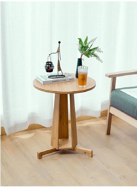Premium Multifunctional Wooden Bamboo Sofa Side Table Coffee Table Creative Minimalist Design