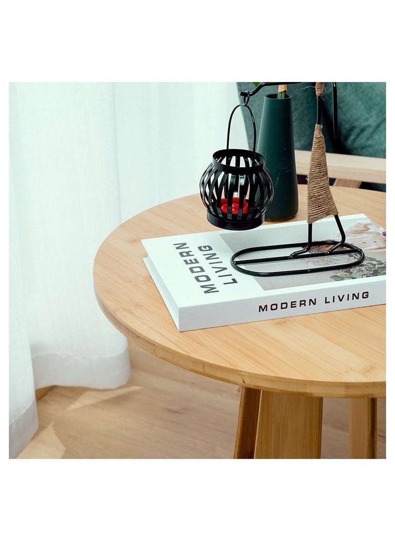 Premium Multifunctional Wooden Bamboo Sofa Side Table Coffee Table Creative Minimalist Design