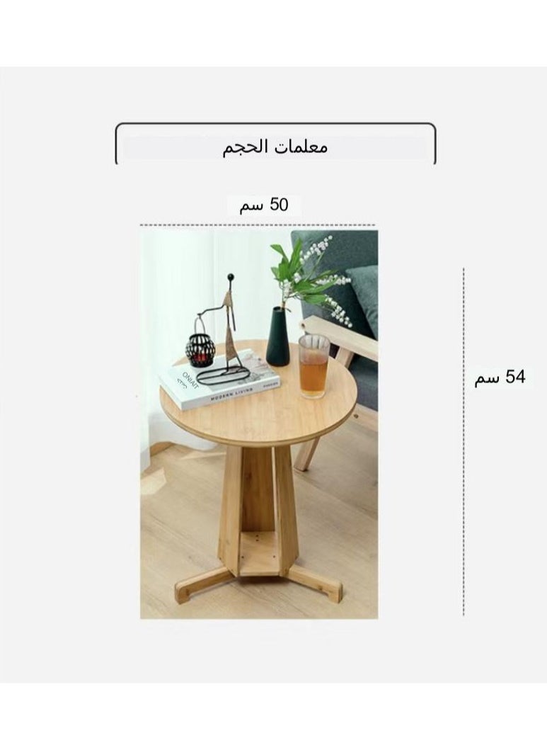 Premium Multifunctional Wooden Bamboo Sofa Side Table Coffee Table Creative Minimalist Design
