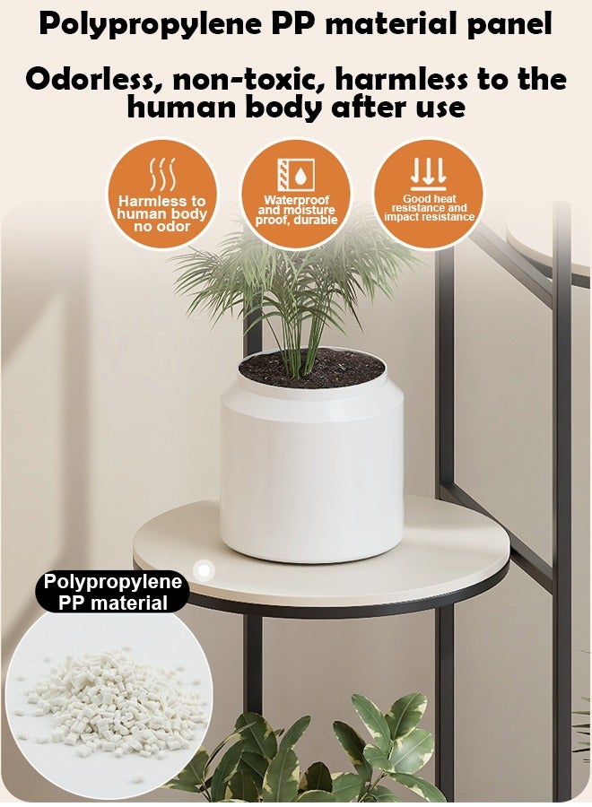 ZCM-HAPPY Light Luxury 5-Layer Flower Pot Decoration Iron Stand with Wheels – Indoor Living Room and Balcony Green Plant Display Rack - Image 5