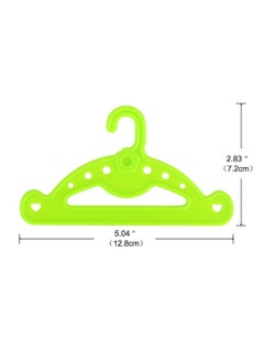 Y&D Doll Clothes Hangers, 5Pcs Hangers for Girl Doll, Mini Portable Wardrobe Dress Shirt Coat Kids Toy Accessory Accessories Green  - Image 2