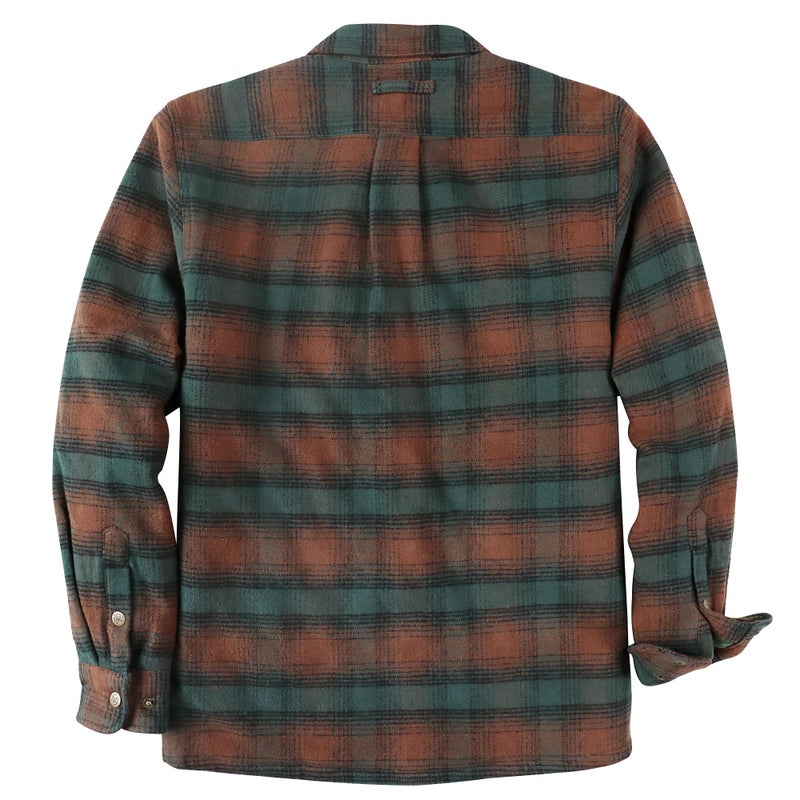 DubinikÂ® Mens Shacket Lightweight Jacket Cozy Warm Lined Overshirt Flannel Shirts For Men Long Sleeve Snap Casual Plaid - Image 3