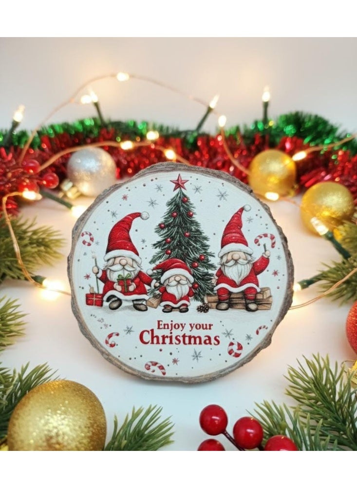 أي كي دي سي قاعدة أكواب سيراميك لعيد الميلاد من AKDC مقاس 10 سم - إكسسوار مشروبات للعطلات بنمط سانتا - Image 1