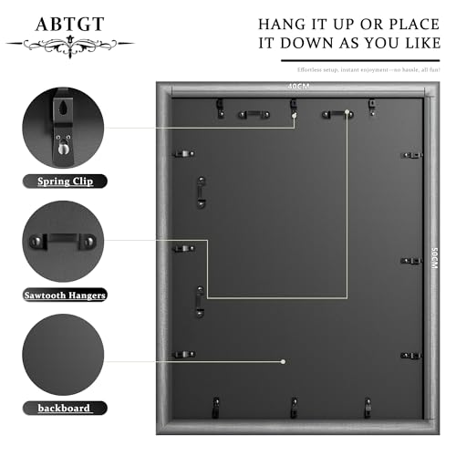 Abtgt Ornate Vintage Style 16x20 Picture Frame, Made of Black Backplate for Tabletop or Wall Mount, 16x20 Frames for Home Decor, Black - Image 4