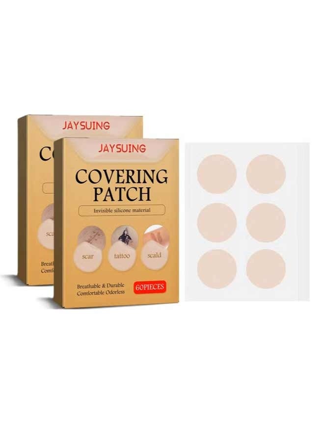 Jaysuing 120PCS  Invisible Skin Concealer Patches, Waterproof Tattoo Scar Cover Up Stickers, Breathable Durable Body Makeup For Bruises Stretch Marks Dark Spots Vitiligo - Image 1