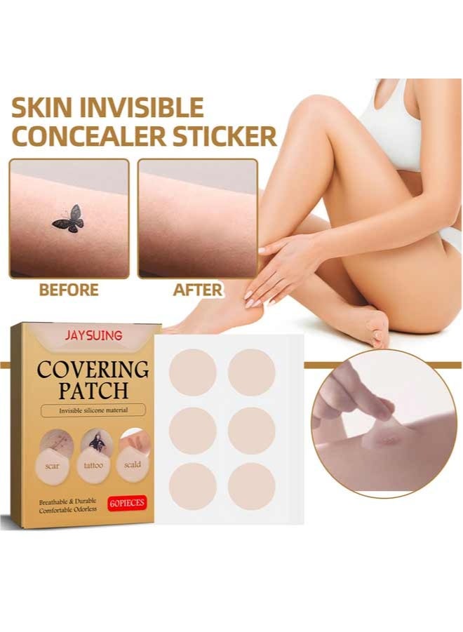 Jaysuing 120PCS  Invisible Skin Concealer Patches, Waterproof Tattoo Scar Cover Up Stickers, Breathable Durable Body Makeup For Bruises Stretch Marks Dark Spots Vitiligo - Image 2