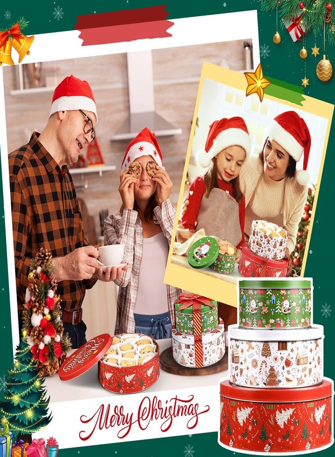 أولجا علب بسكويت عيد الميلاد من أولغا مع أغطية، مجموعة من 3 قطع، علب تخزين بسكويت على شكل رجل الزنجبيل، برطمانات دائرية محكمة الإغلاق، مثالية لتقديم الهدايا وحلويات العيد وخبز الكيك - Image 5