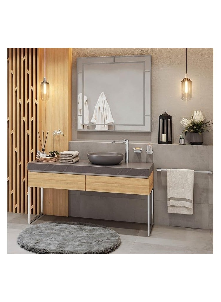 HESANIT Bathroom Accessory Single Towel Rail 60cm Chrome - A400-1 - Image 4