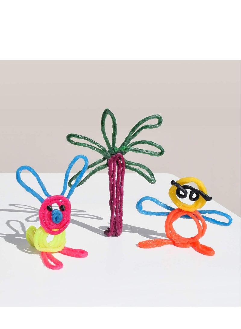 WikkiStix Wikki Stix for Doodlers - Kid's Travel Essential: Portable Creativity On-The-Go! Pack of 24 Wikki Stix in Neon and Primary Colors. Made in USA ! 3 & Up. - Image 4