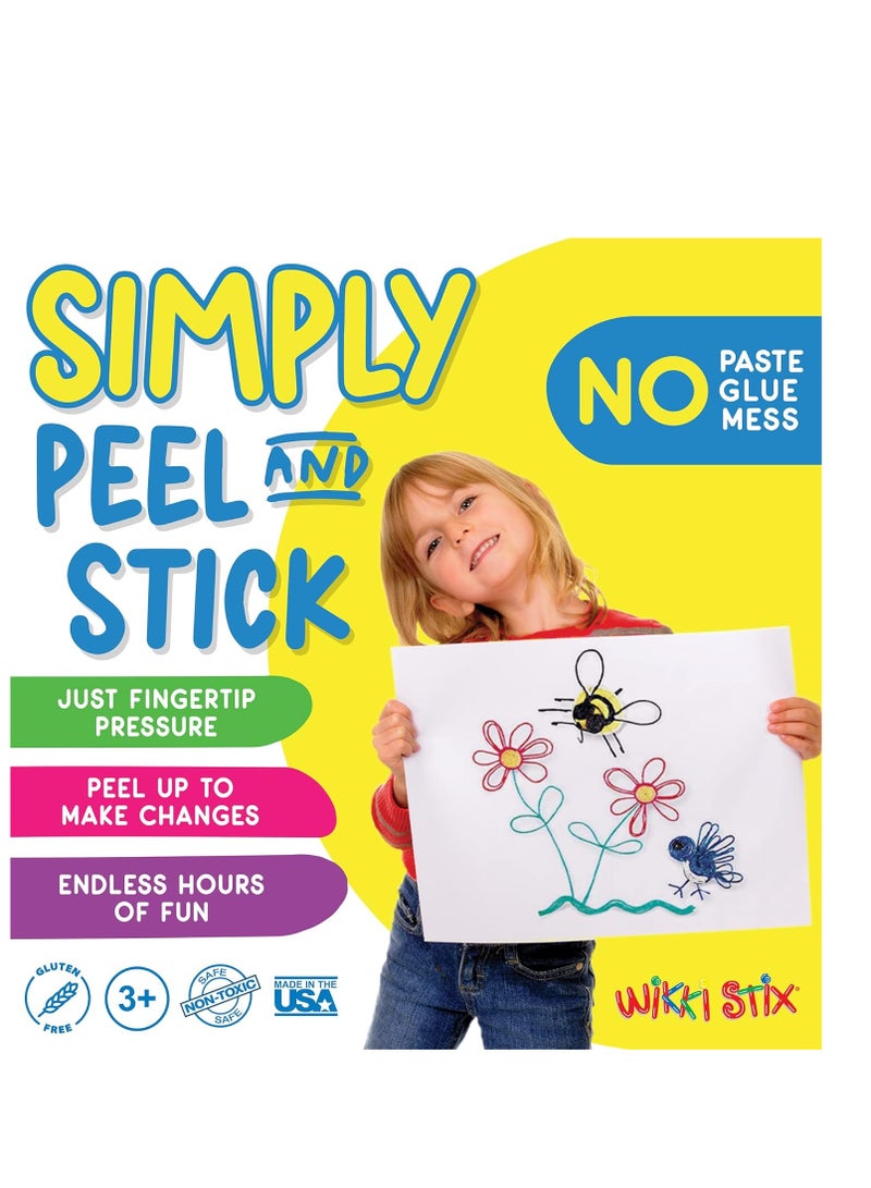WikkiStix Wikki Stix for Doodlers - Kid's Travel Essential: Portable Creativity On-The-Go! Pack of 24 Wikki Stix in Neon and Primary Colors. Made in USA ! 3 & Up. - Image 3